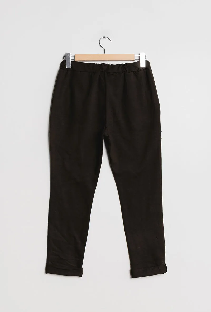 Jogger pants with strass