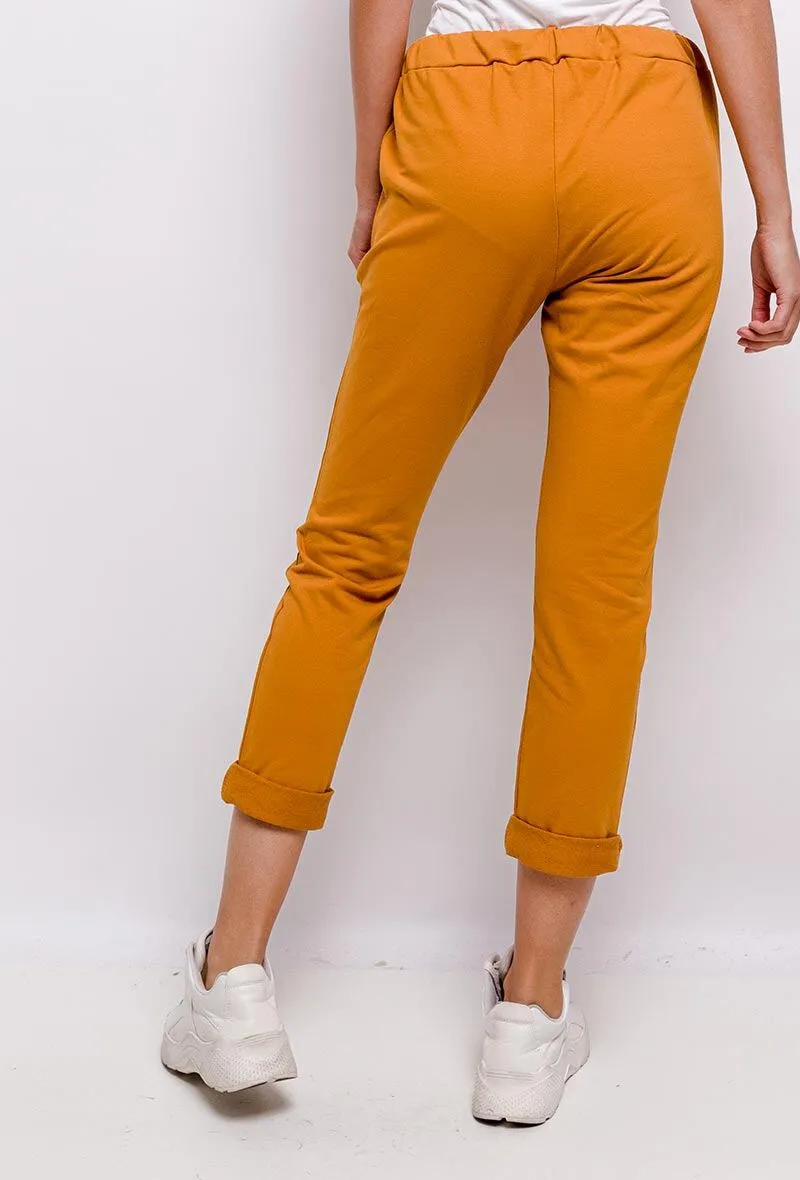 Jogger pants with strass